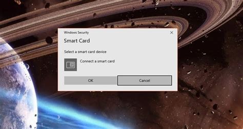 how to disable Windows Security 'connect a smart card' pop up